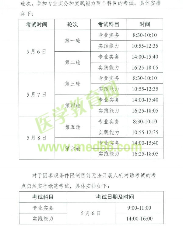 全国2017年护士考试时间及考试科目安排通知