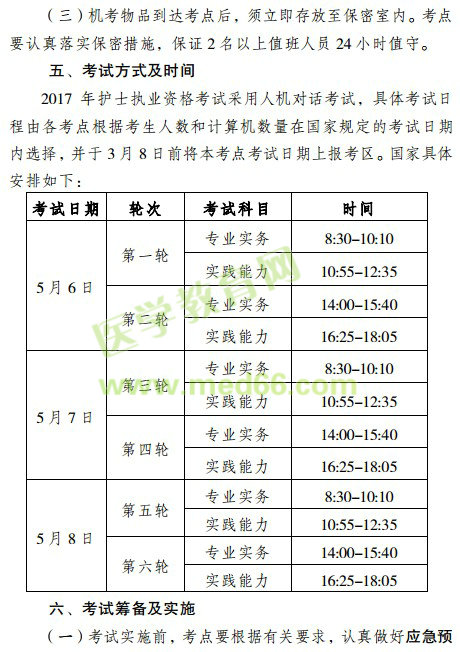 护士执业资格考试报名的通知