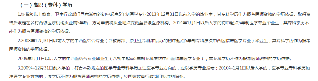 专科学历是否符合2019年黑龙江中西医结合助理医师报名条件？