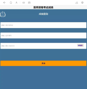 2019年医师资格考试成绩查询